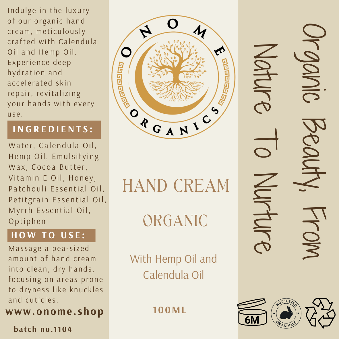 Hand Cream with Hemp and Calendula