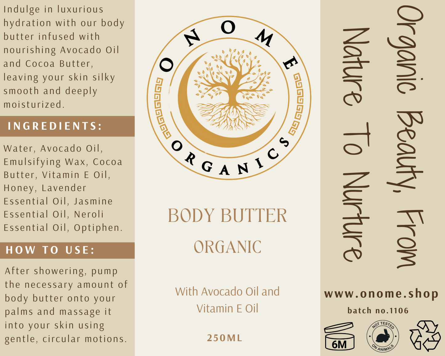 Body Butter with Avocado and Vitamin E