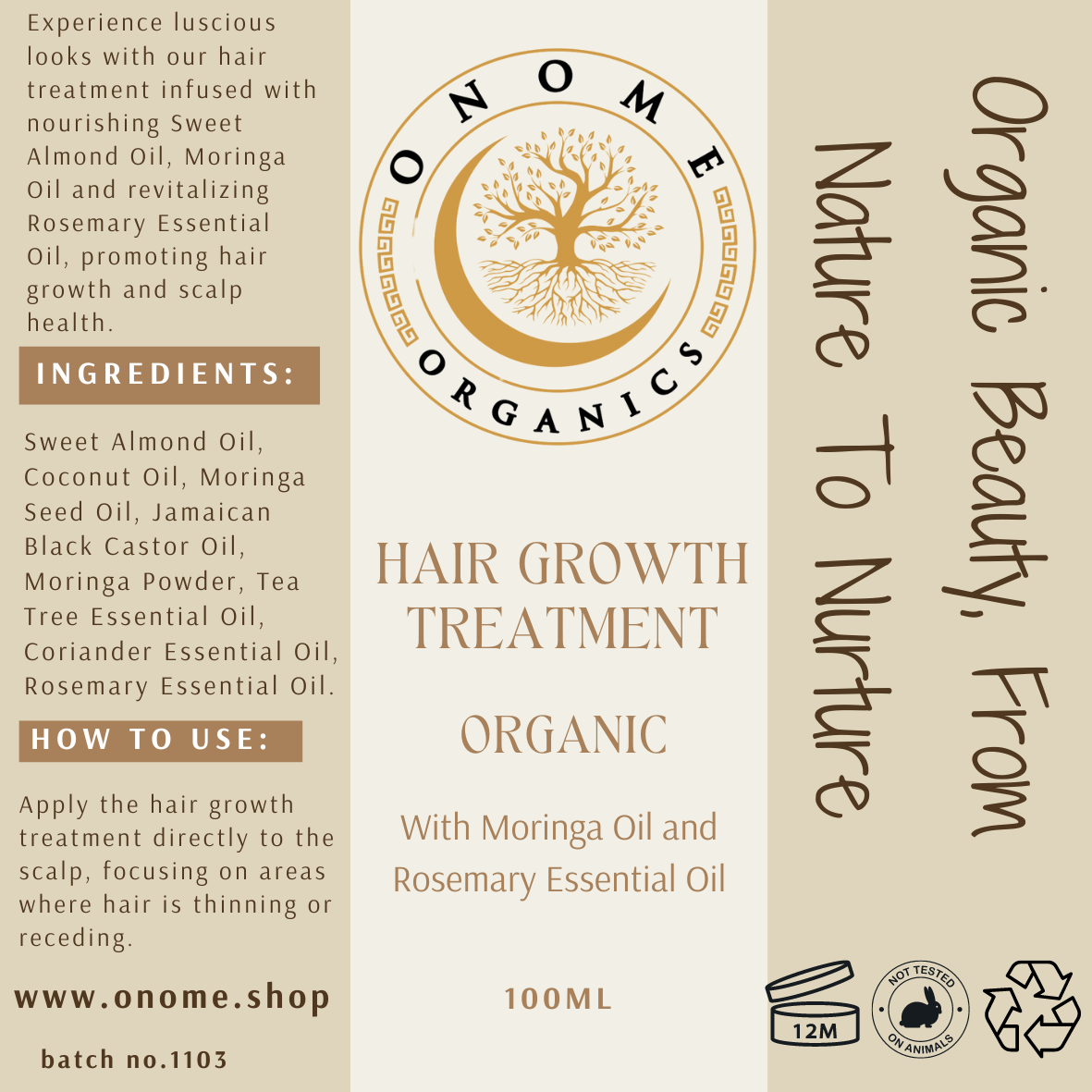 Hair Growth with Moringa and Rosemary Oil